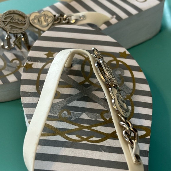 Guess Wedge Flip Flops w Charms - Picture 4 of 5
